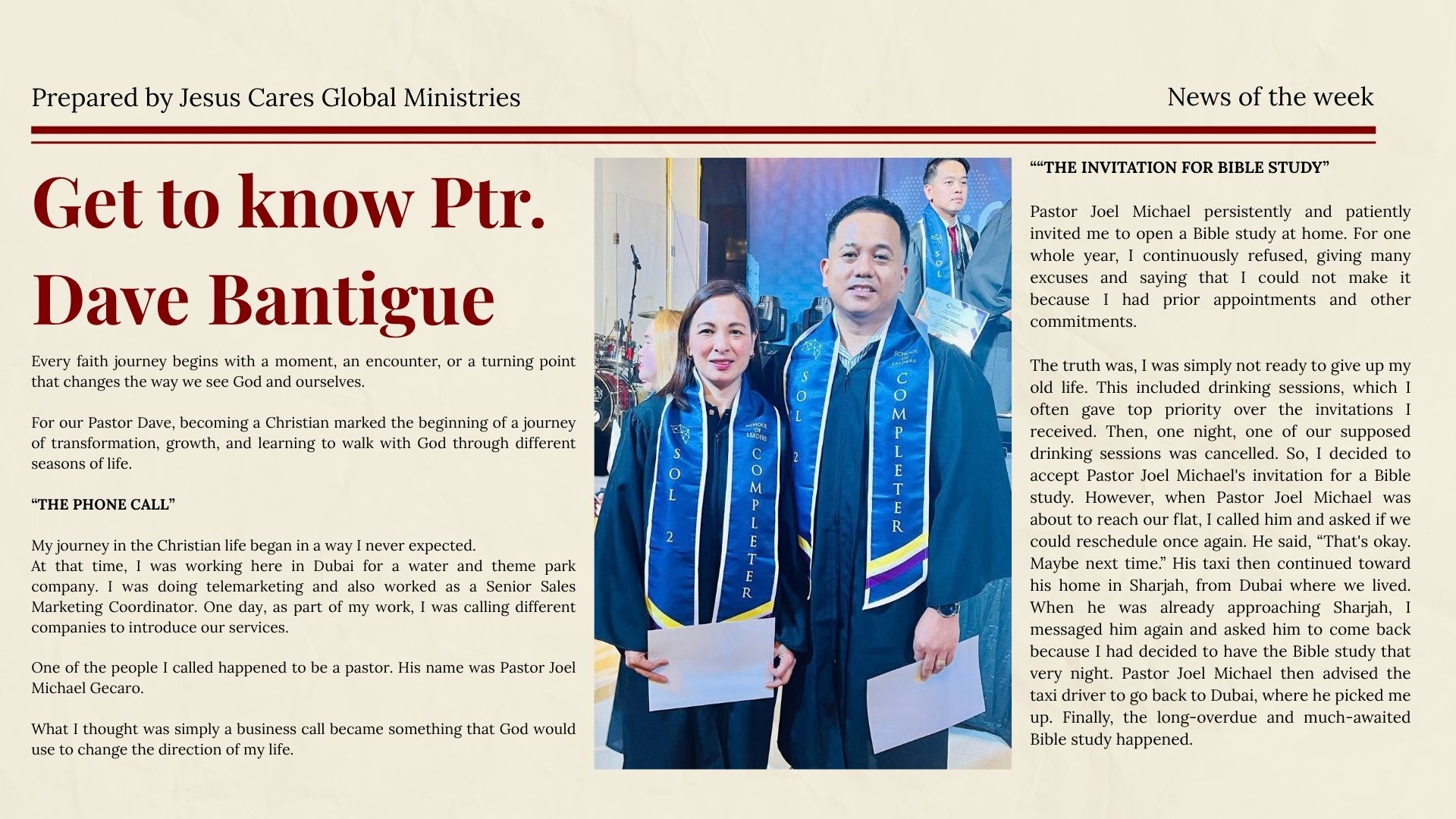 The Ordination of Ptr. Dave Bantigue
